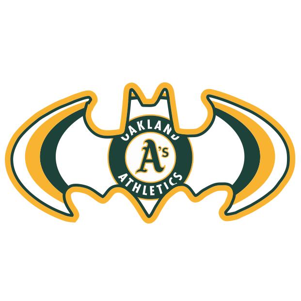 Oakland Athletics Batman Logo iron on transfers